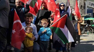 Artvinde “Soykırıma Hayır Filistine Destek Siyonizme Lanet” Basın Açıklaması