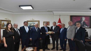 Aydın Ticaret Borsası yönetimi, Cumhuriyet Başsavcısı Yılmazla bir araya geldi