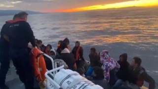 Ayvacık açıklarında 62 kaçak göçmen kurtarıldı
