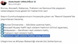 Bakan Uraloğlu: “Samsun raylı sistem hattı araç alımını biz üstleniyoruz”