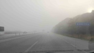 Bandırmada sis etkili oldu