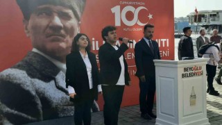Beyoğlu Karaköy Rıhtımına İlk Adım Anıtı yerleştirildi