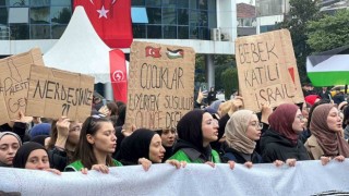 Binlerce Düzceli Filistin için bir araya geldi