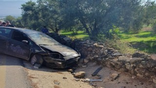 Bozdoğanda sürücü kursu aracı kaza yaptı: 2 yaralı