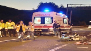 Bozüyükte kaza yapan motosiklet sürücüsü hayatını kaybetti
