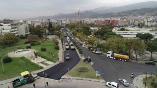 Büyükşehirden Salihliye sıcak asfalt