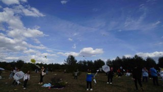 Cumhuriyetin 100. yılında çocuklar, uçurtma uçurarak şenlikte buluştu