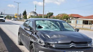 D-100de otomobilin çarptığı yaya hayatını kaybetti