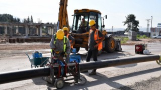 Deprem konutları için kanalizasyon altyapı çalışmaları sürüyor