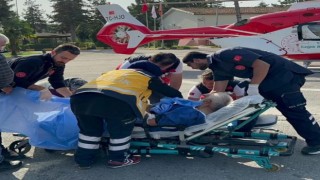 Elini testere ile kesen vatandaş helikopterle Ankaraya sevk edildi