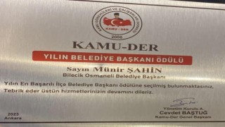 En iyi ilçe belediye başkanı ödülü takdim edildi