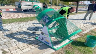 Ercişte atık plastik geri dönüşüm kutuları yerleştirildi