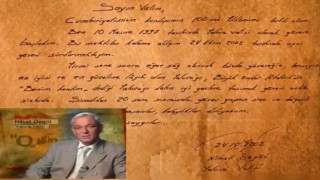 Eski validen mevcut valiye 21 yıl sonra ulaştırılan 100. yıl mektubu