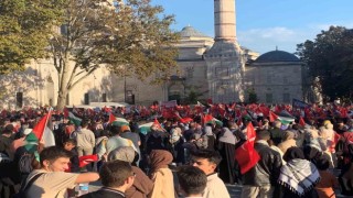 Fatihte Filistine destek yürüyüşü düzenlendi