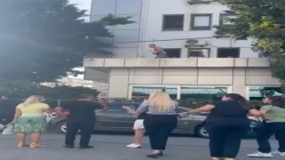Hastanenin asma katında polise zor anlar yaşattı