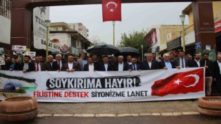 İdilde İsrailin Gazzeye saldırıları protesto edildi