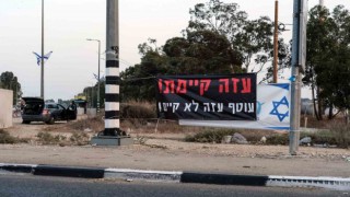 İsrailde sınır bölgelerine “Biz kazanacağız” pankartları asıldı