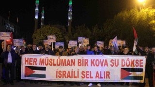 İsrailin Gazzedeki hastane saldırısı Iğdırda protesto edildi