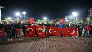 İsrailin hastane katliamı sonrası Muşta vatandaşlar ayağa kalktı