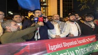 İstanbulda İsrailin Gazzeye saldırıları protesto edildi