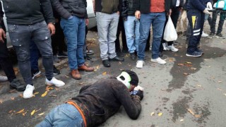 Karsta otomobilin çarptığı 1 kişi yaralandı