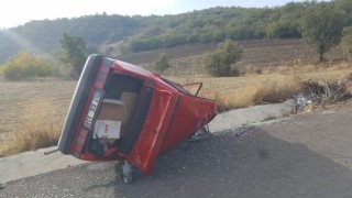 Kastamonuda takla atan otomobilde iki kişi yaralandı