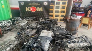 Kayseride 3 milyon TLlik 30 adet kaçak otomobil motoru ele geçirildi