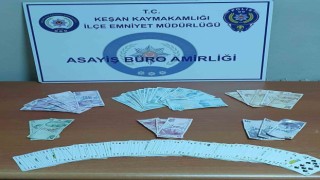 Keşanda kumar oynayan 3 kişiye 12 bin 165 TL ceza kesildi