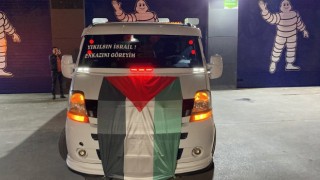 Kocaelide sürücüler İsraili protesto etti