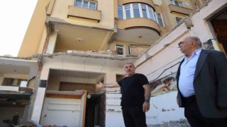 Komşular arasında ‘ağır hasarlı, ‘az hasarlı tartışması sonunda bina için yıkım kararı verildi