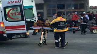 Konyada motosiklet ile elektrikli bisiklet çarpıştı: 2 yaralı