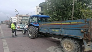 Kurallara uymayan 9 traktör trafikten men edildi