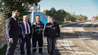Kütahyanın Okmeydanı Mahallesinde asfalt mesaisi