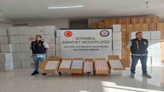 Maltepede 26 bin 100 adet bandrolsüz boş makaron ele geçirildi