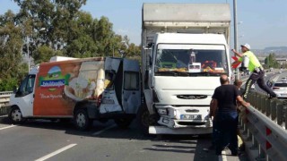 Manavgatta zincirleme kaza ucuz atlatıldı