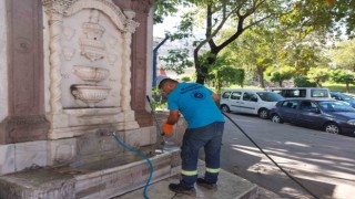 Manisadaki hayrat çeşmeleri titizlikle temizleniyor