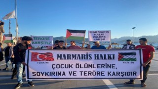 Marmariste İsrail protesto edildi