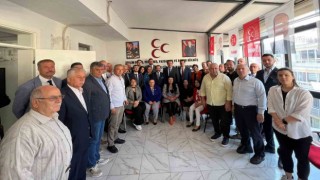 MHP İl Başkanı Yılmaz, AK Parti Ekonomi İşleri Başkanı Zeybekciyi ağırladı