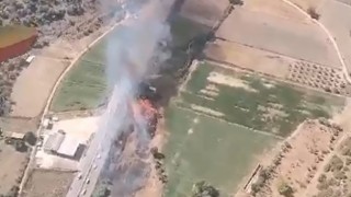 Milasta yol kenarındaki otluk arazide çıkan yangın söndürüldü