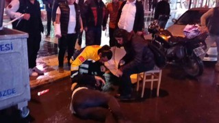 Minibüsle motosiklet çarpıştı: 1 yaralı