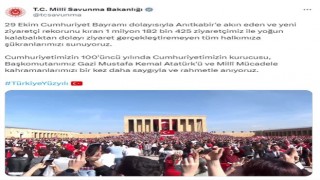 MSB: “29 Ekimde Anıtkabir 1 milyon 182 bin 425 ziyaretçi ağırladı”