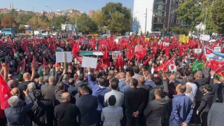 Nevşehirde binlerce kişi Filistin için yürüdü