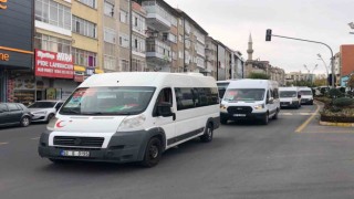 Nevşehirde öğrenci servislerinden Filistine destek konvoyu