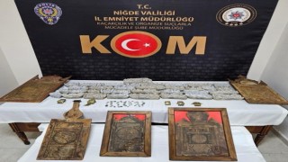 Niğdede tarihi eser operasyonu: 2 gözaltı