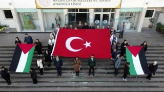 Öğrencilerden Filistine destek, İsraile tepki