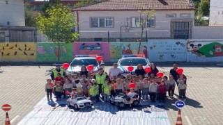 Okulda trafik eğitimi verildi