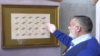 Oltu taşı bu kez ebru ile buluştu