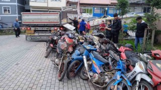 Orduda 25 motosiklet geri dönüşüme gönderildi