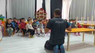 Ortaokul ve anaokulu öğrencilerine afet farkındalık eğitimi verildi