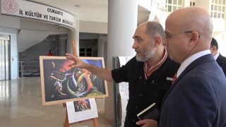 Osmaniye'de Polis Başmüfettişi Sula'dan Resim Sergisi ve Konferans